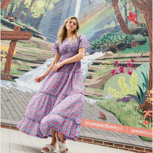 NWT Briton Court SIZE medium Willow Maxi Dress | Strawberries - Picture 2 of 7